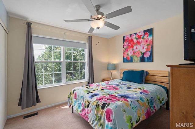 269 Sassafras Parc Dr, Ofallon, MO 63368 - carpeted bedroom with baseboards and a ceiling fan