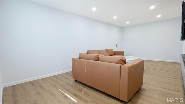 1669 Mayenne Ct Unit B, Mehlville, MO 63125 - living room featuring light wood finished floors and recessed lighting