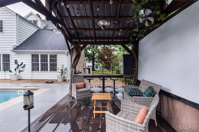 220 Orrick Ln, Kirkwood, MO 63122 - deck featuring a patio area and a pergola