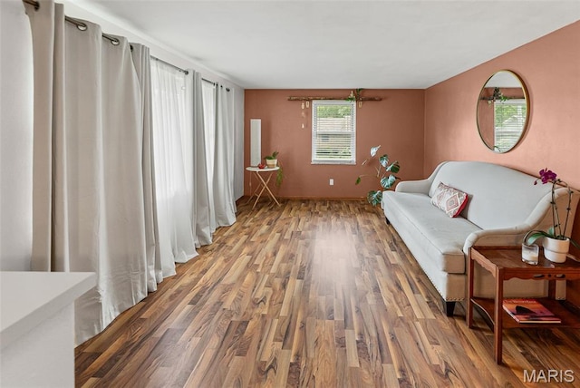 328 S Windmill St, Marine, IL 62061 - living area with wood finished floors and baseboards
