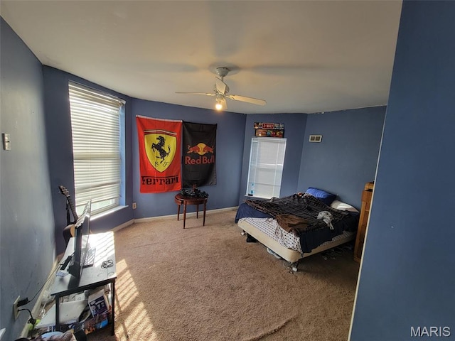 3761 Finney Ave, Saint Louis, MO 63113 - bedroom with carpet floors and ceiling fan