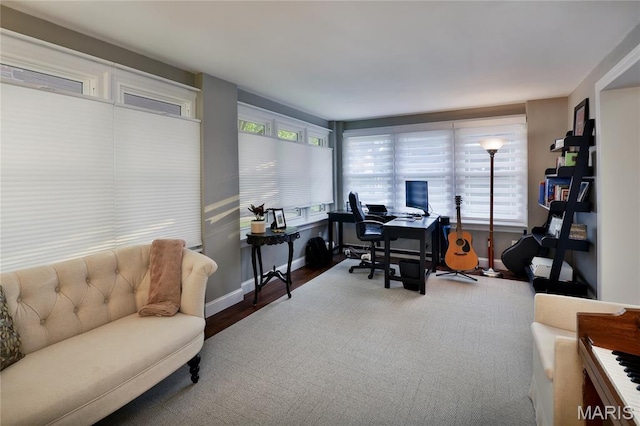 728 Yale Ave, Saint Louis, MO 63130 - office space with baseboards and wood finished floors
