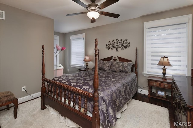 728 Yale Ave, Saint Louis, MO 63130 - bedroom with a ceiling fan and wood finished floors