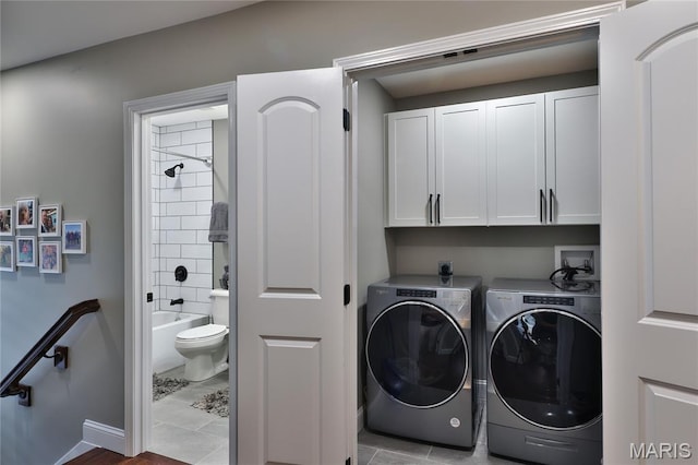 728 Yale Ave, Saint Louis, MO 63130 - laundry area with separate washer and dryer and cabinet space