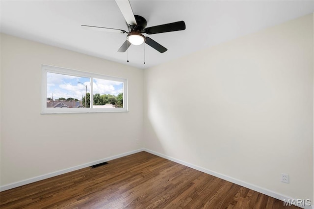 7944 Lavington Dr, Richmond Heights, MO 63117 - empty room featuring dark wood-style floors and a ceiling fan