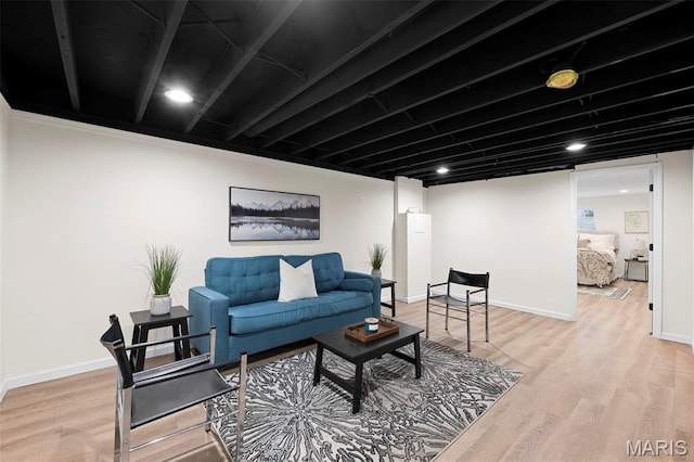 7944 Lavington Dr, Richmond Heights, MO 63117 - living room featuring wood finished floors and baseboards