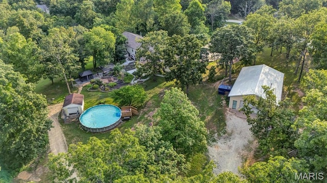 394 Sunset Echo Rd, Union, MO 63084 - aerial view of property and surrounding area featuring a pool
