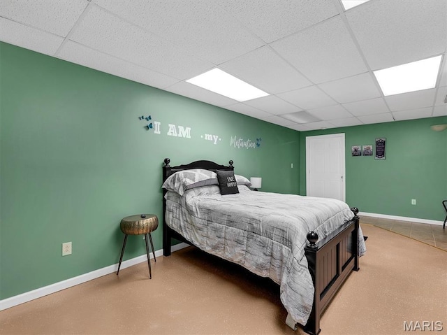 394 Sunset Echo Rd, Union, MO 63084 - bedroom with a drop ceiling and baseboards