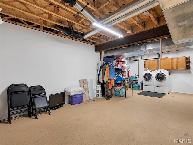 394 Sunset Echo Rd, Union, MO 63084 - basement featuring washing machine and dryer