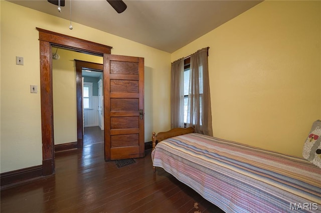 2324 Grand Ave, Granite City, IL 62040 - bedroom with wood-type flooring and a ceiling fan