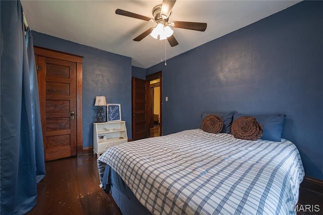 2324 Grand Ave, Granite City, IL 62040 - bedroom featuring hardwood / wood-style floors and ceiling fan