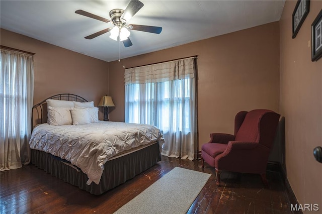 2324 Grand Ave, Granite City, IL 62040 - bedroom featuring wood-type flooring and a ceiling fan