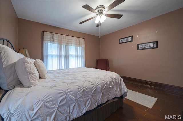 2324 Grand Ave, Granite City, IL 62040 - bedroom with hardwood / wood-style flooring and a ceiling fan
