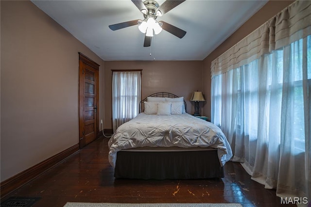 2324 Grand Ave, Granite City, IL 62040 - bedroom with hardwood / wood-style floors and a ceiling fan