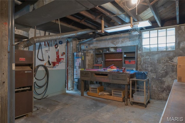 2324 Grand Ave, Granite City, IL 62040 - below grade area with water heater and a workshop area
