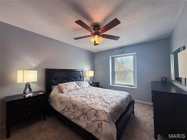 607 Apple Glen Ct, Arnold, MO 63010 - carpeted bedroom with a textured ceiling and a ceiling fan