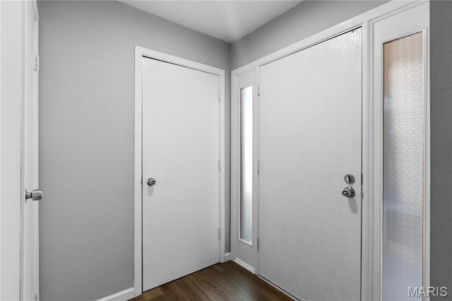 11724 Russet Meadow Dr, Creve Coeur Township, MO 63146 - entryway with dark wood finished floors