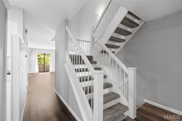 11724 Russet Meadow Dr, Creve Coeur Township, MO 63146 - staircase with wood finished floors