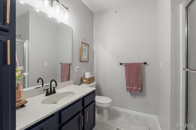 27 Kassebaum Ln Unit 302, Mehlville, MO 63129 - full bath with vanity, marble look tiles, and a shower with door