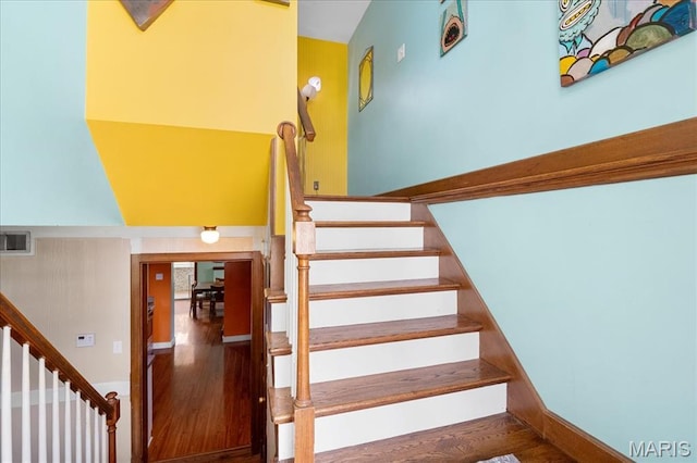 1239 Vero Ln, Ellisville, MO 63011 - stairs with wood finished floors