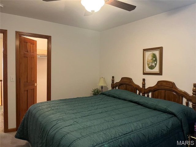 3 Boxwood Crest Ct, Ofallon, MO 63366 - carpeted bedroom with a ceiling fan and a spacious closet
