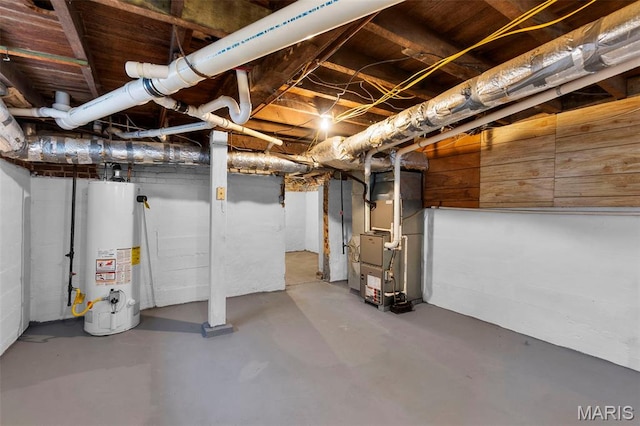 713 W Adams St, Jackson, MO 63755 - unfinished basement with gas water heater and heating unit