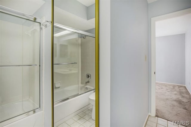 12975 Bryce Canyon Dr Unit D, Maryland Heights, MO 63043 - bathroom featuring bath / shower combo with glass door and tile patterned floors