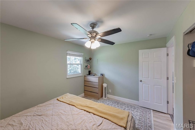 3712 Gail Dr, Imperial, MO 63052 - bedroom with a ceiling fan and light wood-style floors