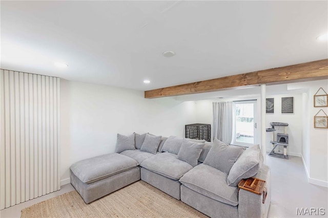 3712 Gail Dr, Imperial, MO 63052 - living area with recessed lighting and beam ceiling