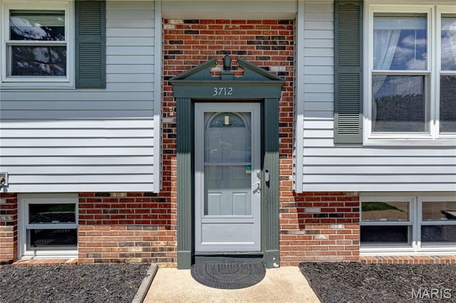 3712 Gail Dr, Imperial, MO 63052 - property entrance with brick siding