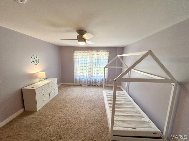 5156 Mccallister Rd, Gerald, MO 63037 - stairway with carpet and ceiling fan