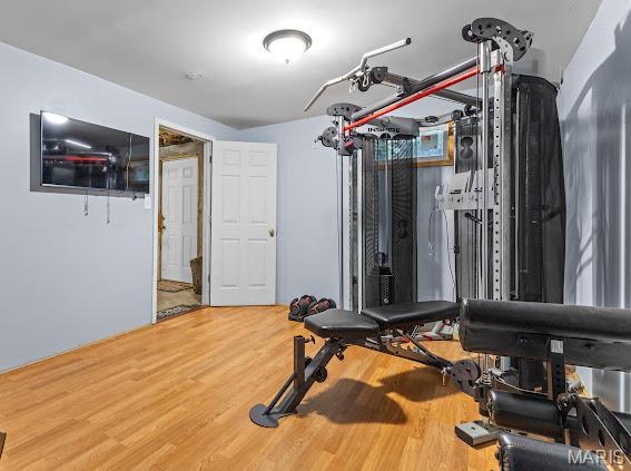 4213 Flucom Rd, De Soto, MO 63020 - exercise room with wood finished floors