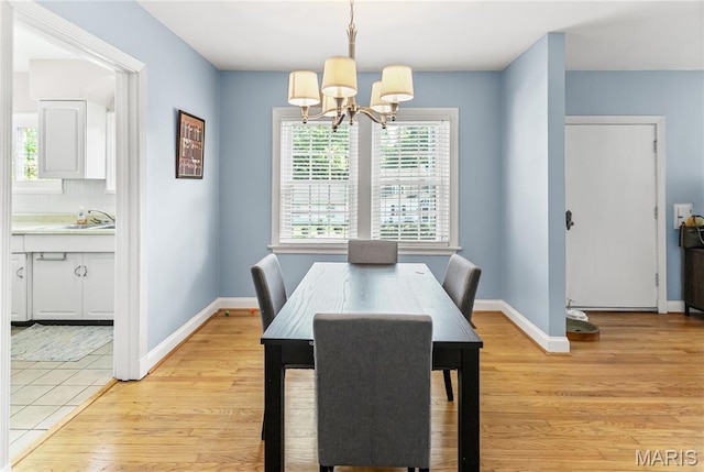 1106 Danforth St, Alton, IL 62002 - dining room featuring a chandelier and light wood-style floors