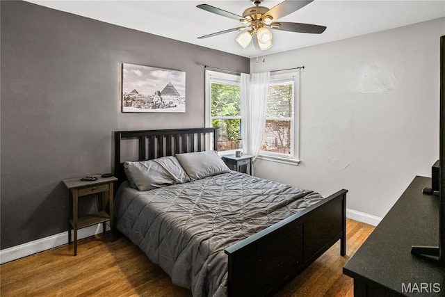 1106 Danforth St, Alton, IL 62002 - bedroom featuring wood finished floors and ceiling fan