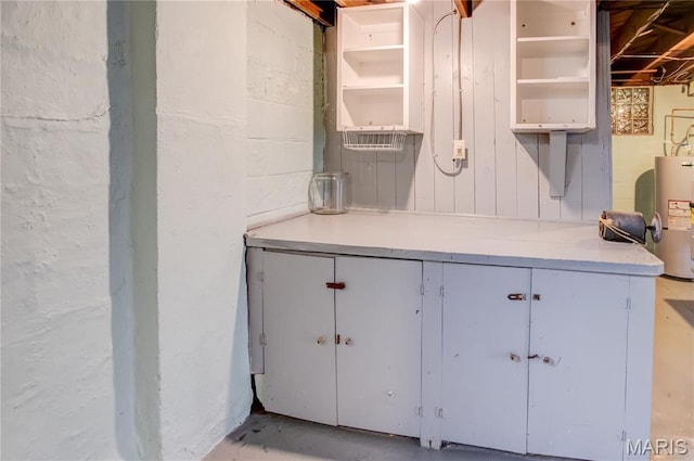 1106 Danforth St, Alton, IL 62002 - bathroom with water heater and concrete floors