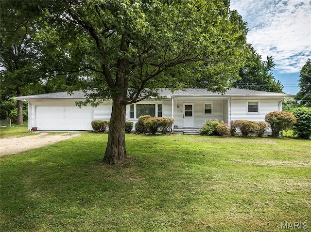 118 Alice Dr, Ofallon, IL 62269 - view of front facade featuring driveway, a front lawn, and a garage