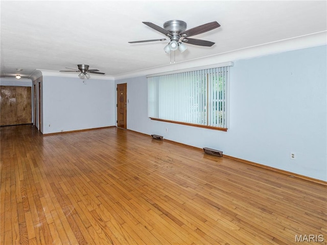 118 Alice Dr, Ofallon, IL 62269 - unfurnished room with ceiling fan and wood-type flooring