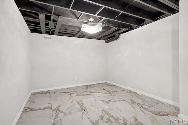 904 Ampere Pl, Lake St Louis, MO 63367 - finished basement featuring baseboards and marble finish floors