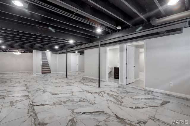 904 Ampere Pl, Lake St Louis, MO 63367 - finished below grade area with stairs and baseboards