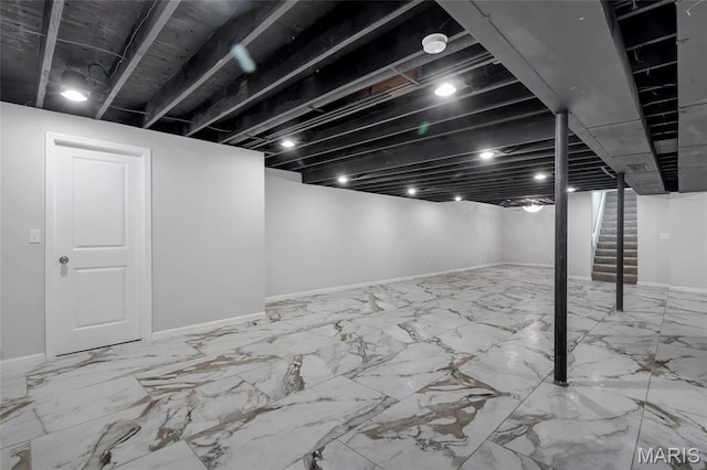 904 Ampere Pl, Lake St Louis, MO 63367 - finished basement featuring stairs and baseboards