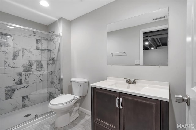 904 Ampere Pl, Lake St Louis, MO 63367 - full bathroom with vanity, a shower stall, and recessed lighting