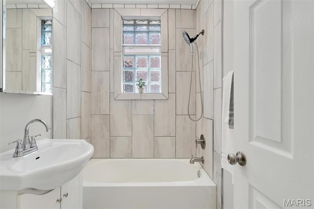 3253 Walter Ave, Maplewood, MO 63143 - full bathroom featuring shower / bath combination and vanity