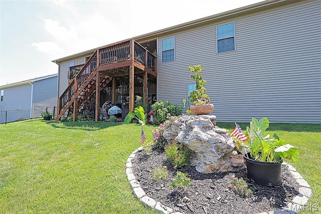 3576 Mill View Xing, Cape Girardeau, MO 63701 - back of house featuring stairway and a deck