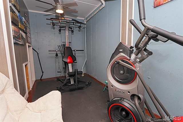 3576 Mill View Xing, Cape Girardeau, MO 63701 - workout area with ceiling fan