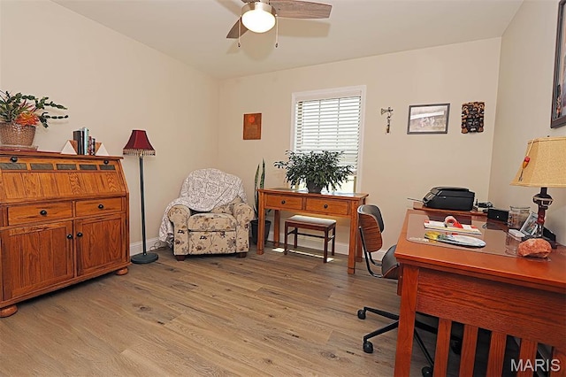 3576 Mill View Xing, Cape Girardeau, MO 63701 - office space with ceiling fan and light wood-style flooring