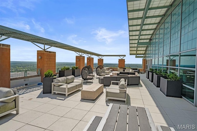 8025 Maryland Ave Unit 8H, Clayton, MO 63105 - view of patio / terrace featuring an outdoor hangout area