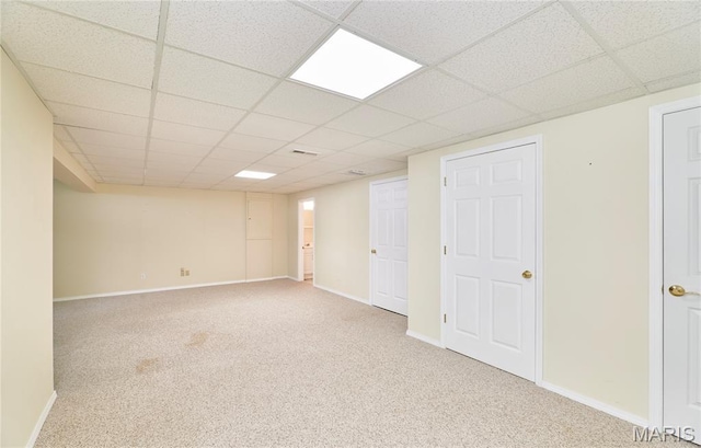108 Fort Worth Way, Wright City, MO 63390 - below grade area featuring carpet flooring and a paneled ceiling