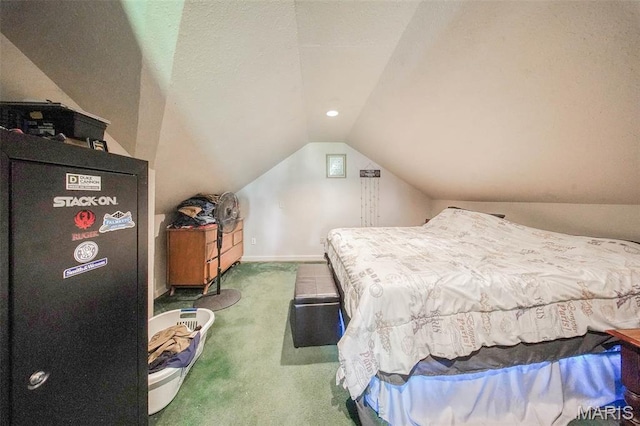110 S Oak St, Rolla, MO 65401 - carpeted bedroom featuring vaulted ceiling