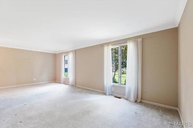 15693 Dresden Lake Ct, Chesterfield, MO 63017 - carpeted spare room featuring ornamental molding and baseboards