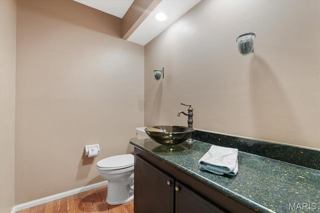 15693 Dresden Lake Ct, Chesterfield, MO 63017 - bathroom featuring vanity and wood finished floors